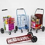 NT016 - Hefty Swiveler Folding Shopping Cart
